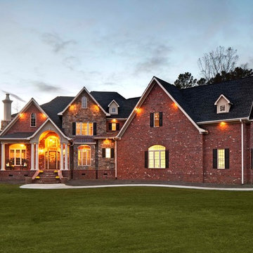 Phoenix Brick Home featuring Cavanal Thin Stone - North Carolina