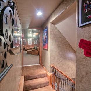 Elegant home theater photo in Oklahoma City