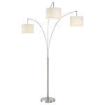Artiva USA - Bankes LED Arched Floor Lamp, Brushed Steel - Lumiere by Artiva USA is an excellent match for Modern and Contemporary decors and shows off it beauty of simple Designs. The Arched Curved design adds a soft note to your decor. Standing over the fixture has statuesque appearance and draws your attention. This Adjustable Arch(left or right only) LED Floor lamp direct the light wherever you need it and creates just the right atmosphere with a convenient, energy efficient Dimmer Switch. Lumiere provides ample lighting suitable for reading, writing or creating a spot light in a setting, behind the Couch, Corner Light or Center piece lighting for your Living Room. This LED Lamp feature a True 360-Degree View LED Filament Bulbs Exclusively with Artiva Arch lamp.