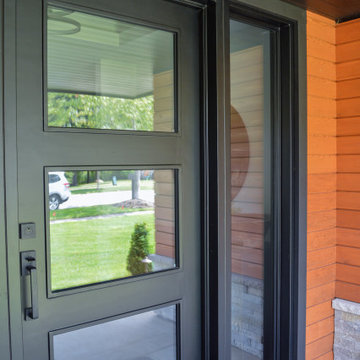 Contemporary Glass Panel front door