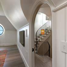 Medium color wood floors