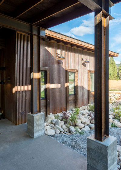Industrial Porch by Dan Nelson, Designs Northwest Architects