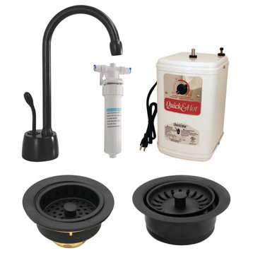 CO139 Instant Hot Water Dispenser, Tank, Filter and Flanges, Matte Black