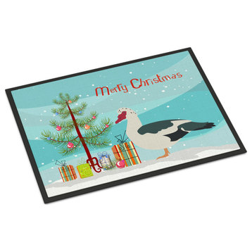 Caroline's TreasuresMuscovy Duck Christmas Doormat 24x36 Multicolor