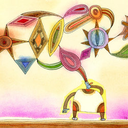 Victim of a Racing Mind - Original Watercolor - Drawings And Illustrations