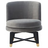 Safavieh Couture Trinity Swivel Accent Chair Charcoal