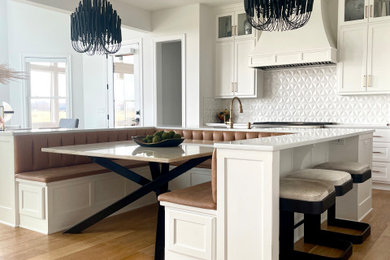 Example of a beach style kitchen design in Kansas City
