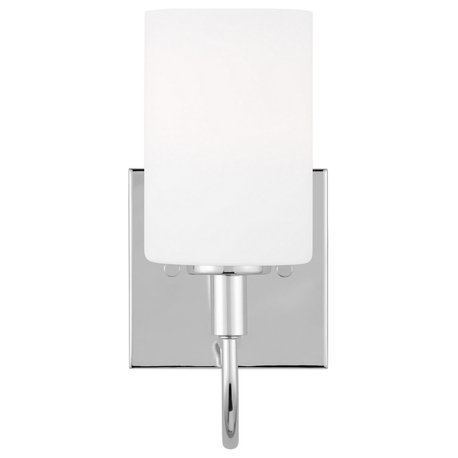 Oak Moore 1-Light Bathroom Vanity Light in Chrome