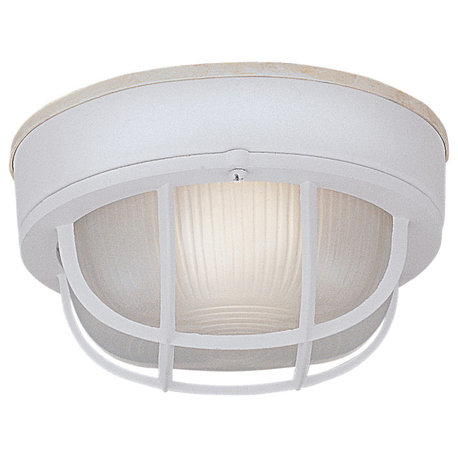 Designers Fountain 2073-WH 1 Light 7.75" Round Bulkhead - White