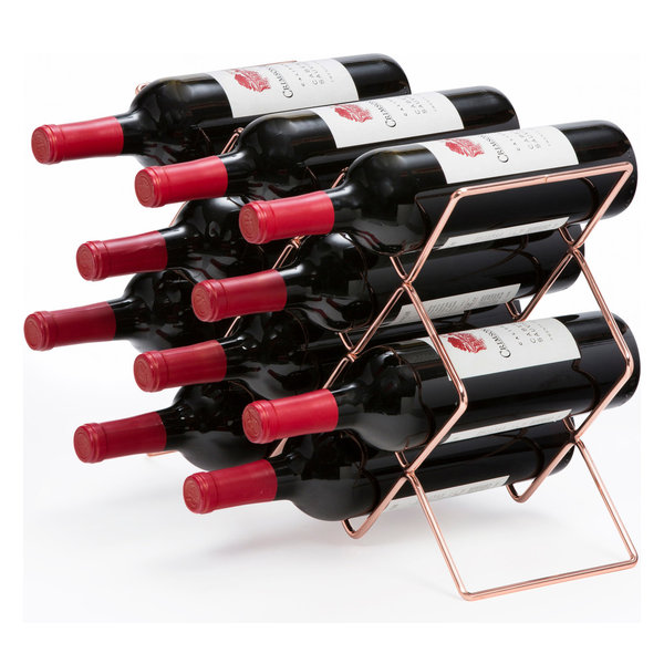 Mango SteamMango Steam 10 Bottle Wine Rack, Rose Gold DailyMail