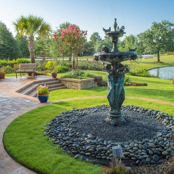 Lakeside Terraced Backyard