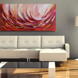 Preethi Arts - Wild Cherry' by Preethi 48x24 inches Original Large Modern Painting - Paintings