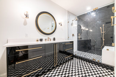 Example of a trendy bathroom design in Other