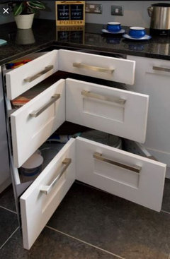 Uneven Side For Corner Kitchen Cabinet Drawers