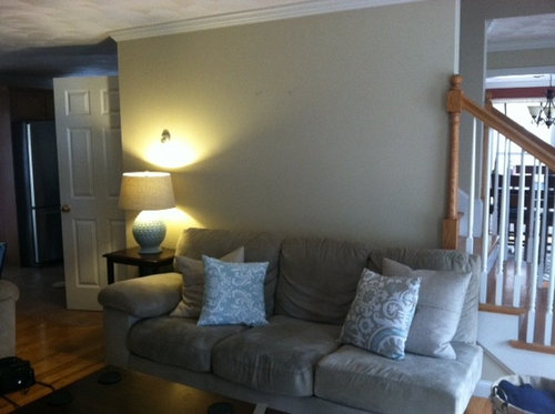 What To Put Behind Off Centered Couch