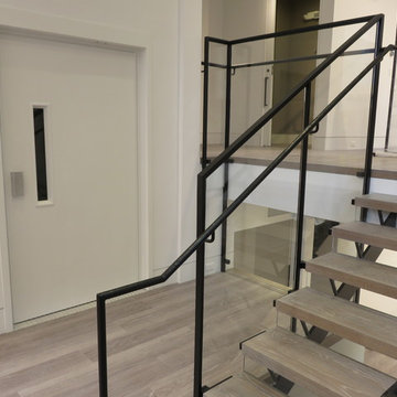 High End Commercial Stair and Hammered Handrail