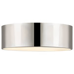Z-Lite - Z-Lite 2302F3-CH Harley 3 Light Flush Mount in Chrome - Inspiring with an easy, casual feel, the Harley modern three-light flushmount ceiling light delivers simple elegance with a hint of industrial design elements. A simple ring silhouette forms its drum shade made of radiant chrome finish steel, creating a versatile fixture for a low-key but tasteful look in a kitchen, dining space, or living area.