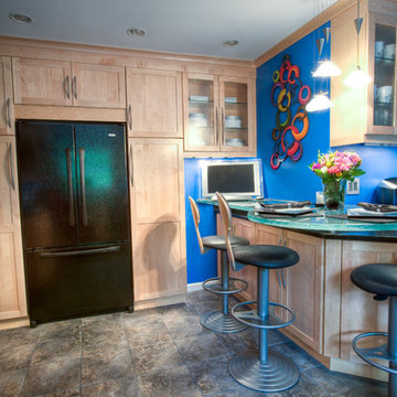 Electric & Vibrant Contemporary Kitchen