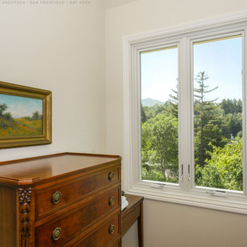 Double Casement Window in Elegant Bedroom - Renewal by Andersen San Francisco Ba