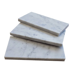 3x6 Tumbled White Carrara Stone Tile Mosaics - Home Accessories & Decor