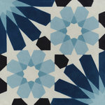 VillaLagoonTile - 8"x8" Tangier Blue, Handcrafted Cement Tiles, Sample - Villa Lagoon Tile's cement tiles are hand-crafted by master artisans using a process over 150 years old. Our low-energy non-fired decorative tiles are produced from cement, mineral pigments, ground marble dust, and sand, then pressed and cured to produce one of the most beautiful surfaces on the market.