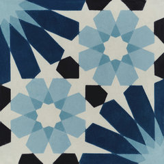 8x8 Tangier Blue, Handcrafted Cement Tiles - Contemporary - Wall And  Floor Tile - by Villa Lagoon Tile