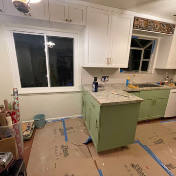 Kitchen Remodel 2024 Oakland/ white and light green