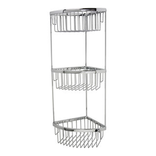 Valsan Essentials Double Corner Wire Shower Caddy Finish: Satin Nickel