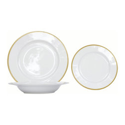 Longo Porcelain 12 piece Dishware Set - Dinnerware Sets