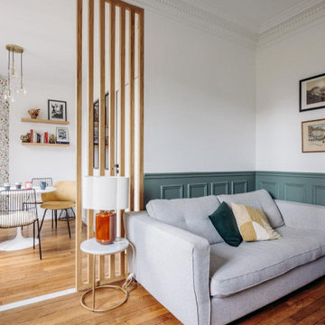 Agencement d'un SALON pour créer une chambre bébé et un coin repas