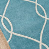Bliss Hand-Tufted and Hard-Carved Polyster Rug, Teal, 5'x7'6"
