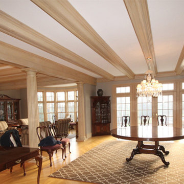 84 Round Mahogany Dining Room Table (AP 84 WAL) in Customer's Home