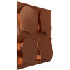 Clover EnduraWall Decorative 3D Wall Panel, 19.625"Wx19.625"H, Copper