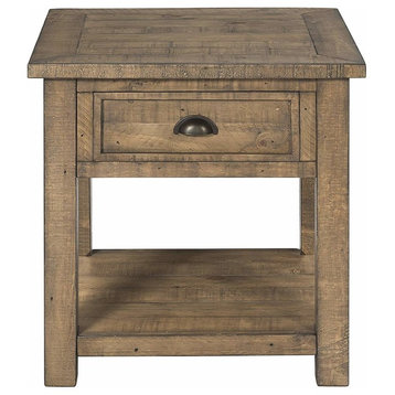 Monterey Solid Wood End Table, Reclaimed Natural