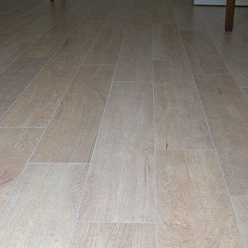 New tile floors for guest room  - porcelain tile hardwood look