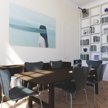Vue Bureau minimaliste dans un Appartement Galerie d'art
