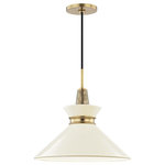 Mitzi by Hudson Valley Lighting - Kiki 1-Light Pendant, Aged Brass Finish - Cream Shade, Small - We get it. Everyone deserves to enjoy the benefits of good design in their home, and now everyone can. Meet Mitzi. Inspired by the founder of Hudson Valley Lighting's grandmother, a painter and master antique-finder, Mitzi mixes classic with contemporary, sacrificing no quality along the way. Designed with thoughtful simplicity, each fixture embodies form and function in perfect harmony. Less clutter and more creativity, Mitzi is attainable high design.