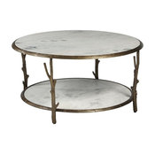 Accentrics Home Marble Coffee Table, White