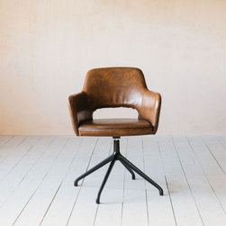 Mercer Brown Swivel Chair - Office Chairs