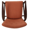 GDF Studio Suffolk French Style Fabric Arm Chairs, Orange, Single