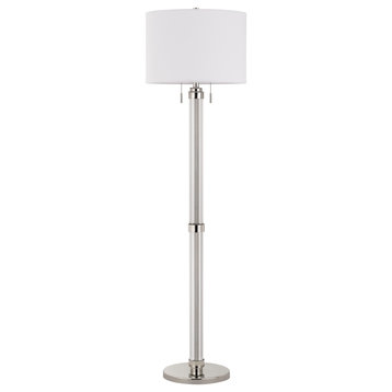 Metal and Acrylic Tube Lamp With Shade