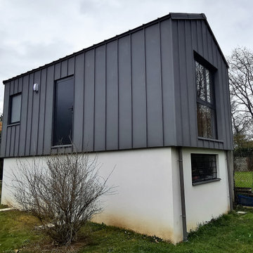 Isolation extérieure sous bardage ventilé en zinc