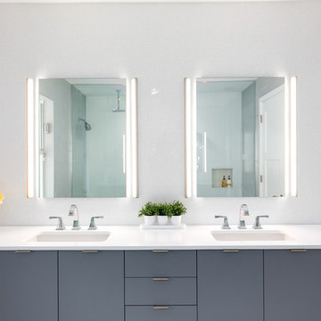 Modern Double Vanity Bathroom — Bird Key Sarasota