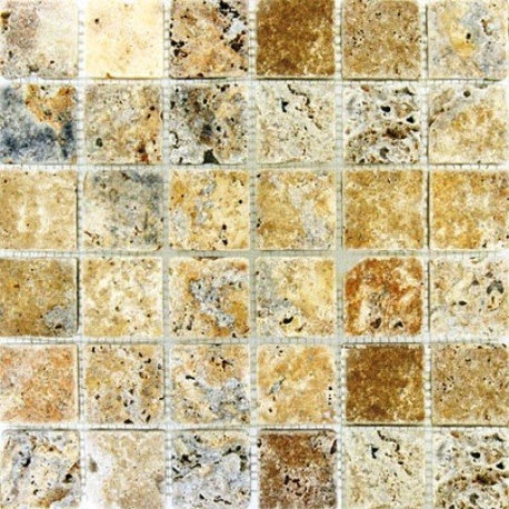 Tuscany Scabas 2x2 Tumbled Tile Mosaic, 10 Sq. Ft.