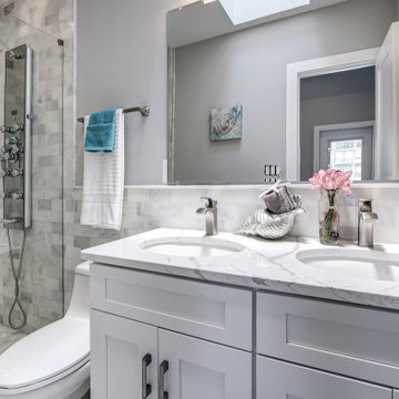 Bathroom Remodeling With Corner Tub,Standing Shower, Sink, Extra Cabinet Virgina