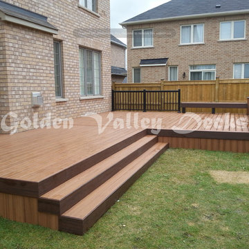 trex ticki torch deck with bench and flower box