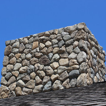 Nantucket Colonial Field Stone Fireplace