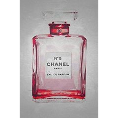  Buyartforless Canvas Chanel No. 5 in Chic Ruby Red 12x18 Giclee  Gallery Wrap Art by Kelissa Semple