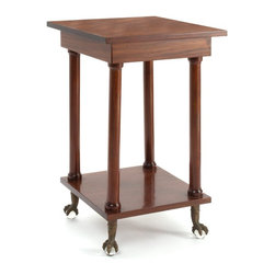EARLY MAHOGANY TABLE WITH BRASS CLAW FEET AND GLASS BALLS - Products