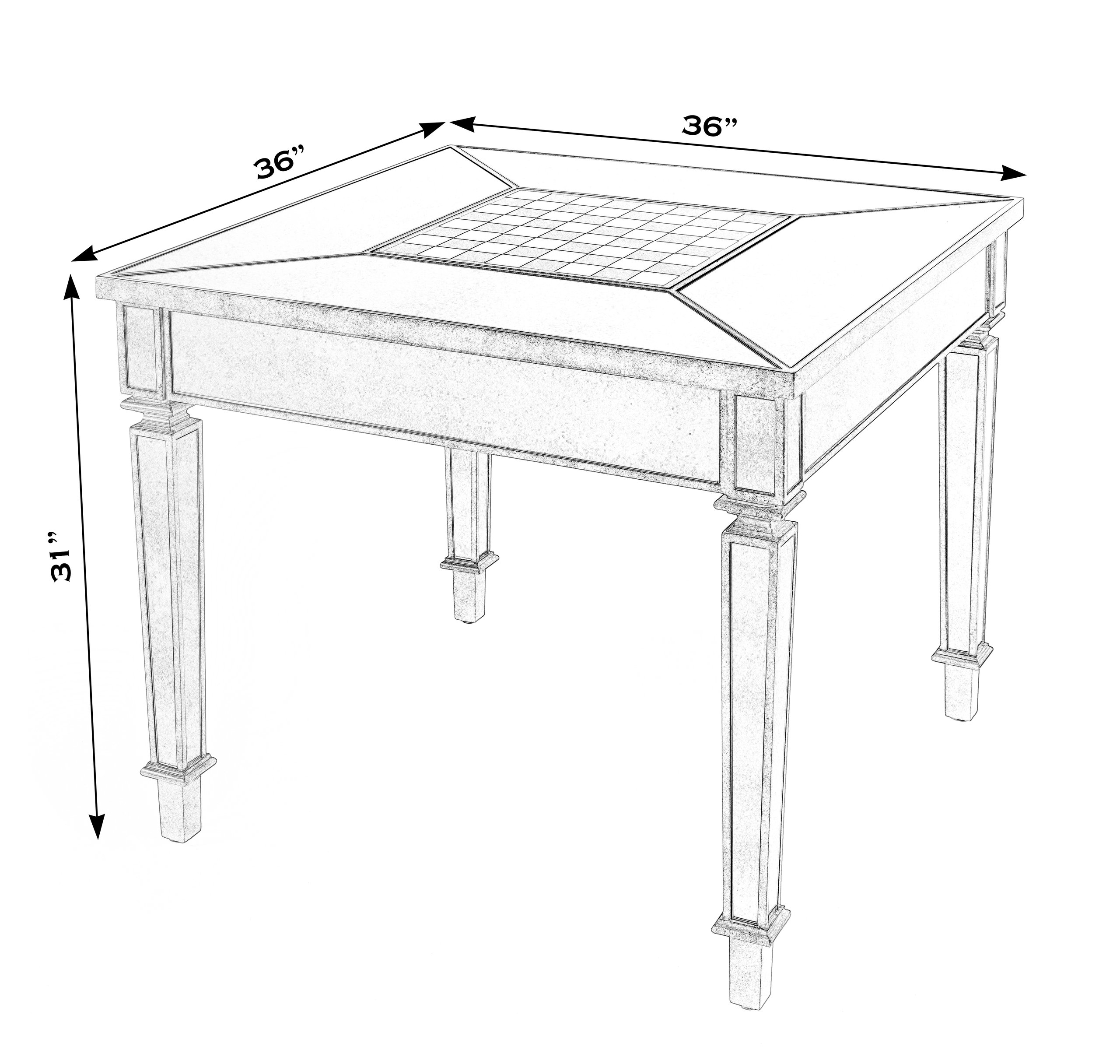 Butler Celeste Mirrored Game Table - Traditional - Game Tables - by ...